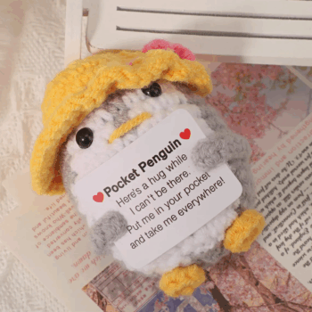 Handmade Crochet Emotional Support Penguin, Motivational Gift for Her 1