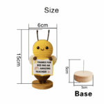 Handmade Crochet Positive Bee, Thank You Teacher Gift & Desk Decor 3