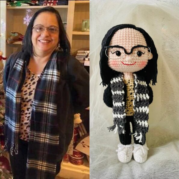 Custom Portrait Doll – Handmade Crochet Look Alike Amigurumi, Personalized Memorial Doll, Anniversary Gift, Unique Gift for Dad 3