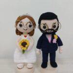 Custom Wedding Couple Dolls – Handmade Crochet Amigurumi Gift for Newlyweds, Personalized Anniversary Keepsake, Unique Wedding Decoration 3