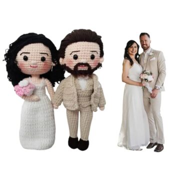 Custom Crochet Couple Portrait Doll Personalized Anniversary Gift 2