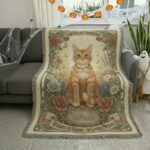 Garden of Memories Pet Remembrance Blanket –Custom Woven Floral