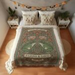 2025 Romantic Couple Frogs Woven Throw – Personalized Art Nouv