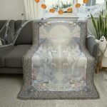 Bound by Light Unicorn Woven Blanket – Mystical Celtic Romance Throw2