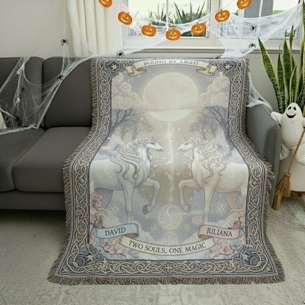 Bound by Light Unicorn Woven Blanket – Mystical Celtic Romance Throw5 Bound by Light Unicorn Woven Blanket – Mystical Celtic Romance Throw5