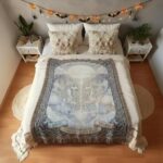Bound by Light Unicorn Woven Blanket – Mystical Celtic Romance Throw2