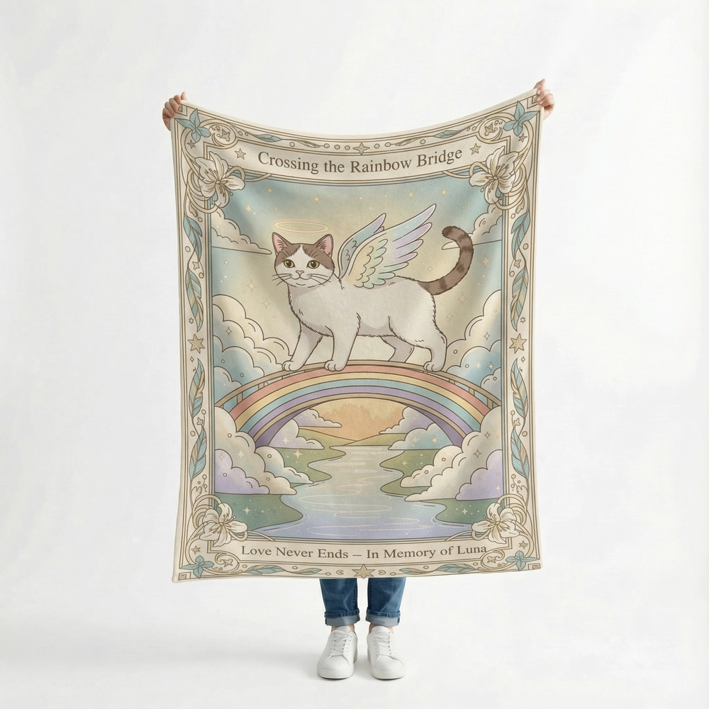 Woven Blanket Memorial – Fleece Blanket Material Woven Blanket Memorial - Fleece Blanket Material