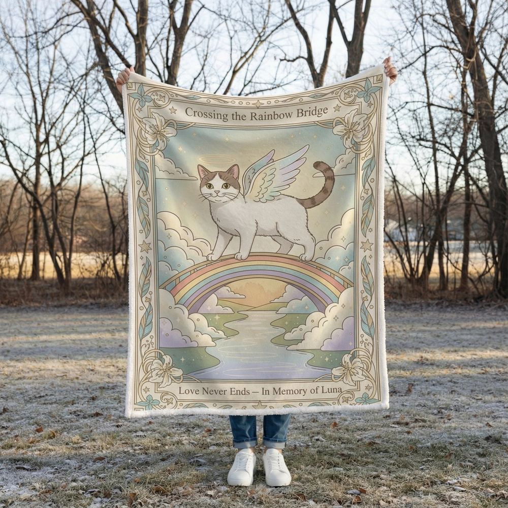 Woven Blanket Memorial – Fleece Blanket Material Woven Blanket Memorial - Fleece Blanket Material