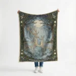 Woven Blanket Stag Doe - Fleece Blanket Material