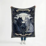 Woven Blanket Wolf Couple - Fleece Blanket Material