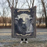 Woven Blanket Wolf Couple – Fleece Blanket Material