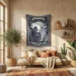 Woven Blanket Wolf Couple – Fleece Blanket Material