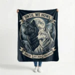 Woven Blanket Wolf Couple – Fleece Blanket Material