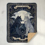 Woven Blanket Wolf Couple – Fleece Blanket Material
