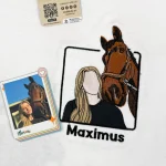 custom embroidered horse portrait from real photo sweatshirt best gift for horse 1