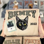 pet embroidery sweatshirt from photo custom cat portrait shirt unique gift for m 1