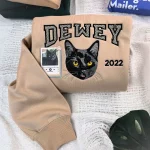 pet embroidery sweatshirt from photo custom cat portrait shirt unique gift for m 1