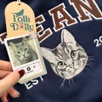 adorable cat mama sweatshirt personalized cat name portrait from photo perfect m 1