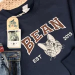 adorable cat mama sweatshirt personalized cat name portrait from photo perfect m 1