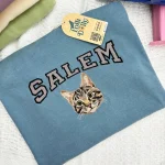 adorable cat mom gifts custom cat name sweatshirt with embroidered portrait from 1