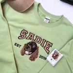 perfect dog mom gift adorable custom embroidered dog portrait t shirt pet lover 1