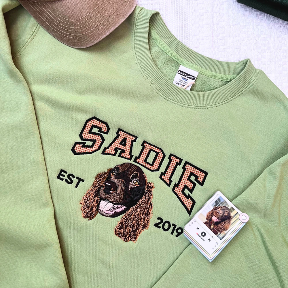 perfect dog mom gift adorable custom embroidered dog portrait t shirt pet lover 2 Perfect Dog Mom Gift - Adorable Custom Embroidered Dog Portrait T-shirt – Pet Lover Keepsake - Image 2