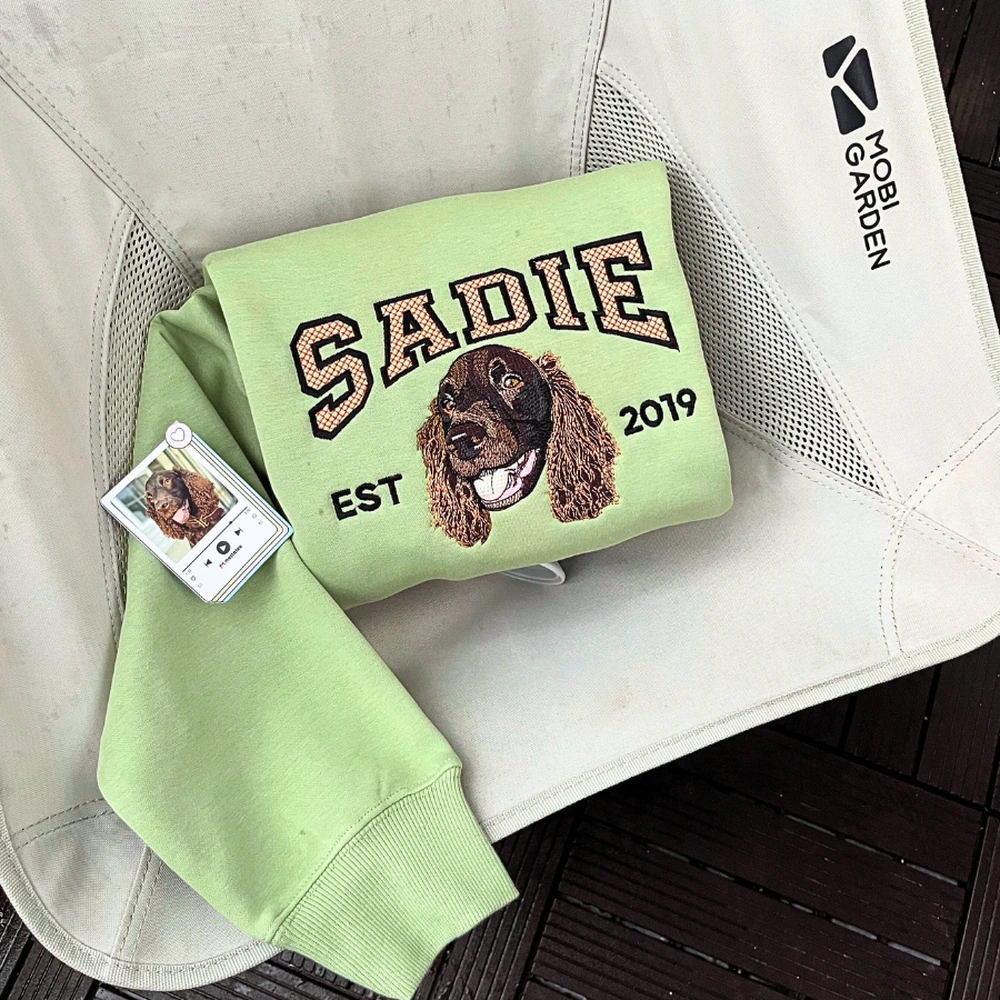 perfect dog mom gift adorable custom embroidered dog portrait t shirt pet lover 4 Perfect Dog Mom Gift - Adorable Custom Embroidered Dog Portrait T-shirt – Pet Lover Keepsake - Image 4