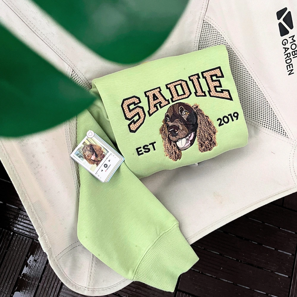 perfect dog mom gift adorable custom embroidered dog portrait t shirt pet lover 5 Perfect Dog Mom Gift - Adorable Custom Embroidered Dog Portrait T-shirt – Pet Lover Keepsake - Image 5