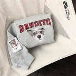 dog portrait custom embroidered sweatshirt or t shirt from your photo personaliz 1