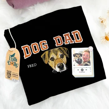 Dog Embroidery – Custom Pet Face from Your Photo, Personalized T-Shirt or Sweatshirt, Perfect Gift for Dog Owners & Pet Lovers