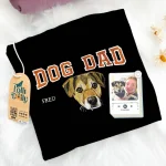 dog embroidery custom pet face from your photo personalized t shirt or sweatshir 1