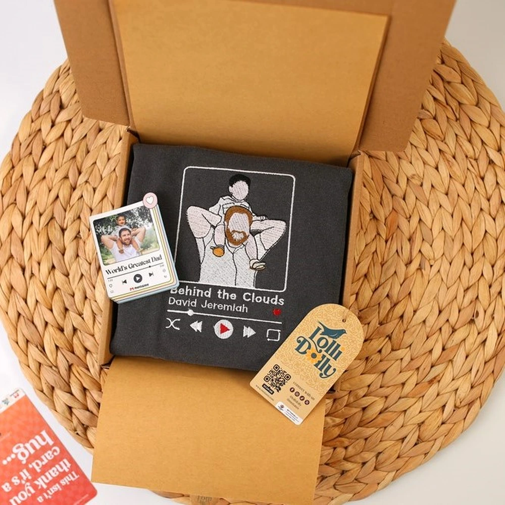 embroidered portrait custom shirt or sweatshirt from photo personalized gift for 2 Embroidered Portrait – Custom Shirt or Sweatshirt from Photo, Personalized Gift for Birthday, Anniversary & Christmas - Image 2