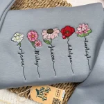 Grammy Garden Embroidered Shirt – Personalized Grandma Gift with Kids’ Names
