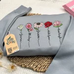 grammy garden embroidered shirt personalized grandma gift with kids names 1