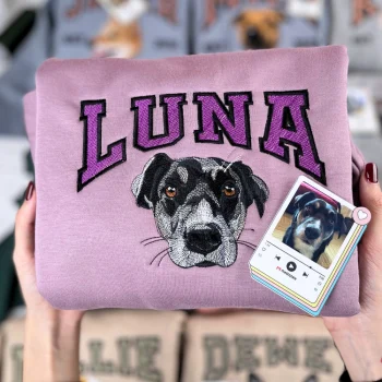 Adorable Dog Face Customized Sweatshirt – Personalized Pet Customized Shirts for Dog Lovers