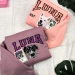 adorable dog face customized sweatshirt personalized pet customized shirts for d 1