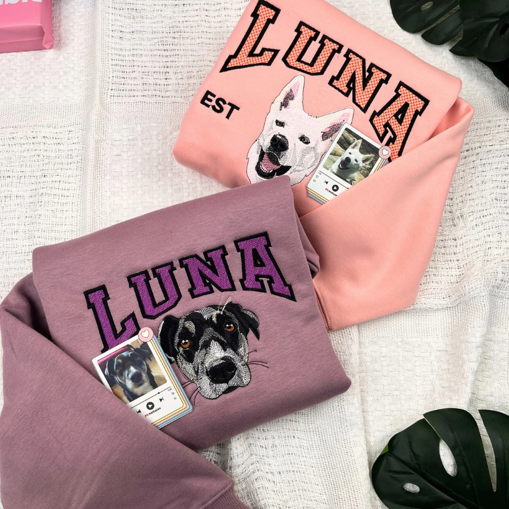 adorable dog face customized sweatshirt personalized pet customized shirts for d 3 Adorable Dog Face Customized Sweatshirt – Personalized Pet Customized Shirts for Dog Lovers - Image 3