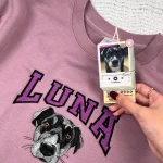 adorable dog face customized sweatshirt personalized pet customized shirts for d 1