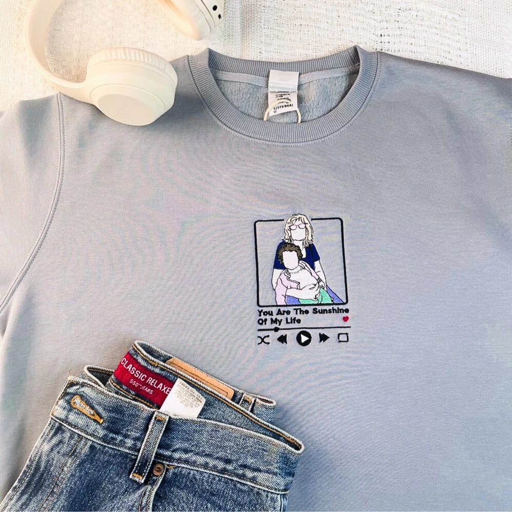 heartfelt gifts for grandma custom embroidered mom grandma portrait shirt from p 2 Heartfelt Gifts for Grandma – Custom Embroidered Mom & Grandma Portrait Shirt from Photo, Unique Mother’s Day Sweater - Image 2