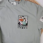 gift for him custom embroidered dad and kids photo shirt personalized fathers da 1