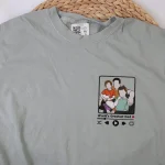 gift for him custom embroidered dad and kids photo shirt personalized fathers da 1