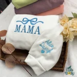 mama bow embroidered sweatshirt personalized gemma crewneck with kids names tren 1