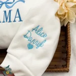 mama bow embroidered sweatshirt personalized gemma crewneck with kids names tren 1