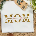 custom mama with kid names sweatshirt personalized embroidered mothers day gift 1