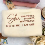 empowering mom sweatshirt positive embroidered mothers day gift for strong moms 1