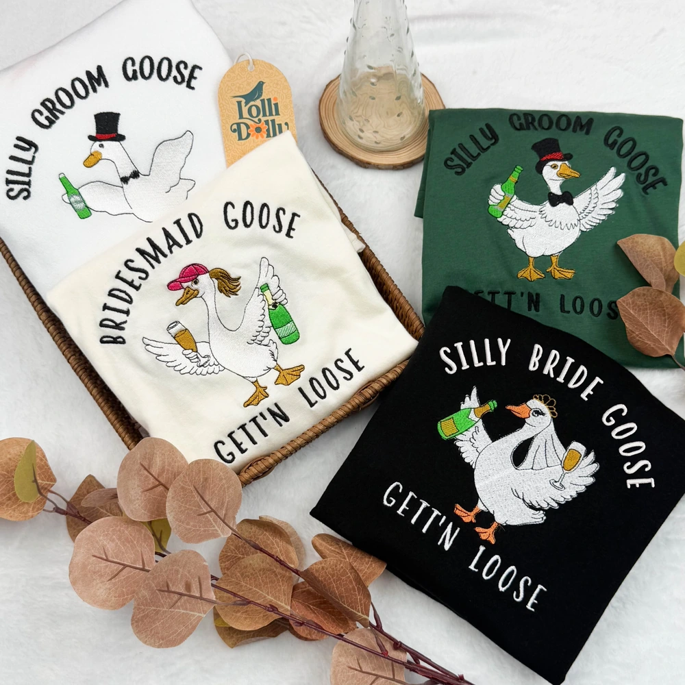 silly goose bridesmaid shirts sweatshirts fun embroidered matching proposal gift 4 Silly Goose Bridesmaid Shirts & Sweatshirts – Fun Embroidered Matching Proposal Gift - Image 4