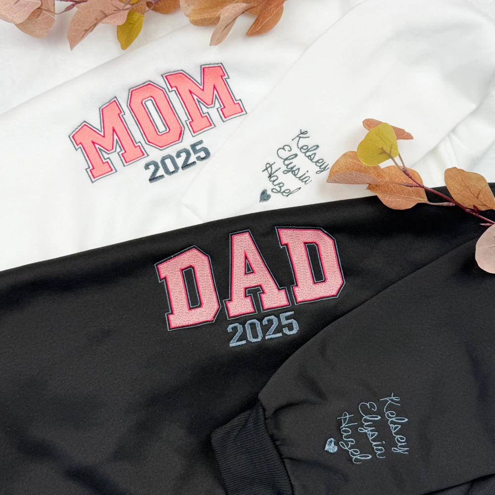 personalized mom embroidered sweatshirt custom title and year embroidery sweatsh 2 Personalized Mom Embroidered Sweatshirt - Custom Title and Year Embroidery Sweatshirt - Happy Mother's Day Gifts - Image 2