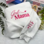 girl mama embroidered t shirt with kids names custom sweatshirt personalized mot 1