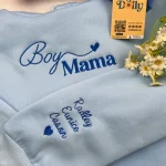 gift for moms custom boy mama embroidered t shirt with kids names personalized m 1