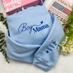 gift for moms custom boy mama embroidered t shirt with kids names personalized m 1